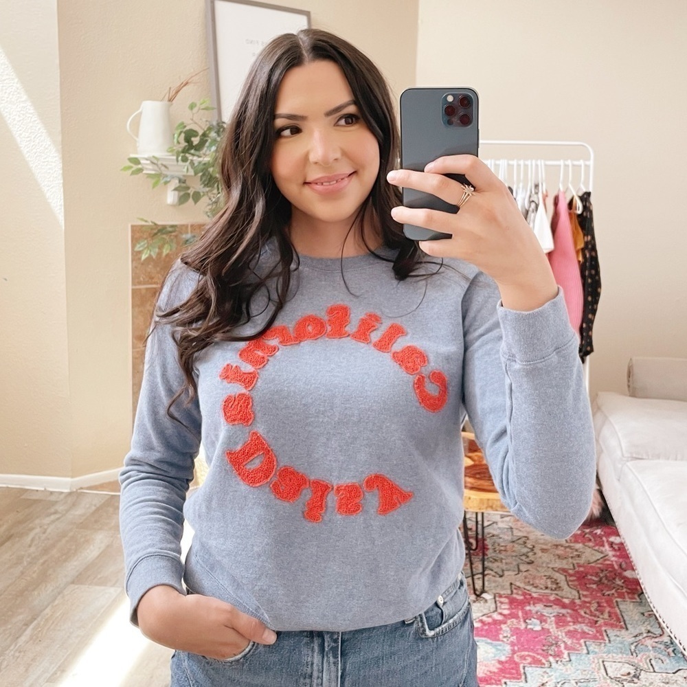 Lucky Brand California Daisy Crew Neck Sweater